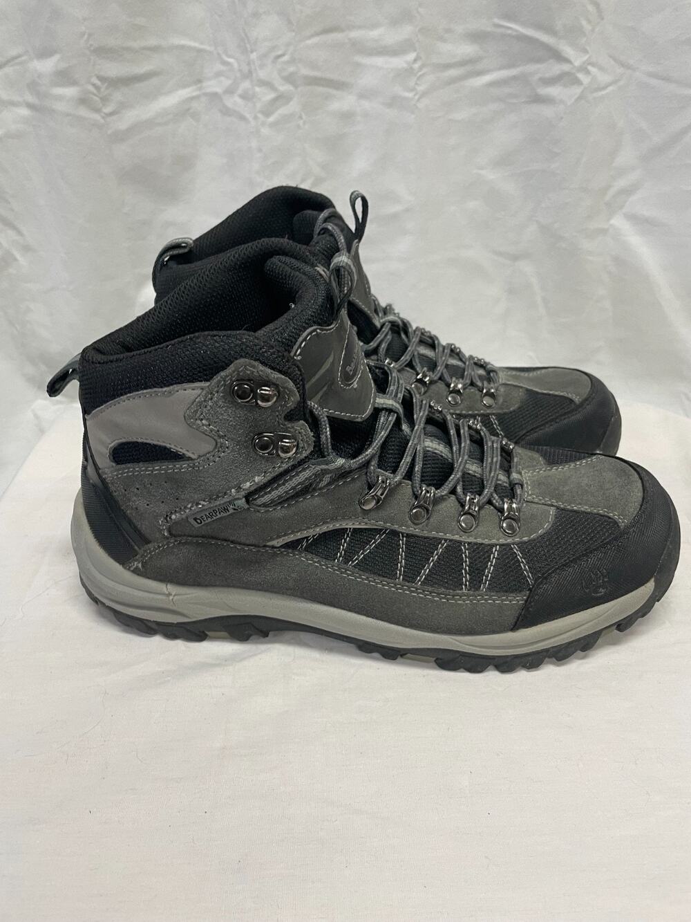 Bearpaw Men's Mid-Height Hiking Boots Size 10W Black & Gray Suede Colorway